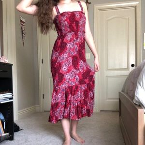 KNOX ROSE long tiered midi dress